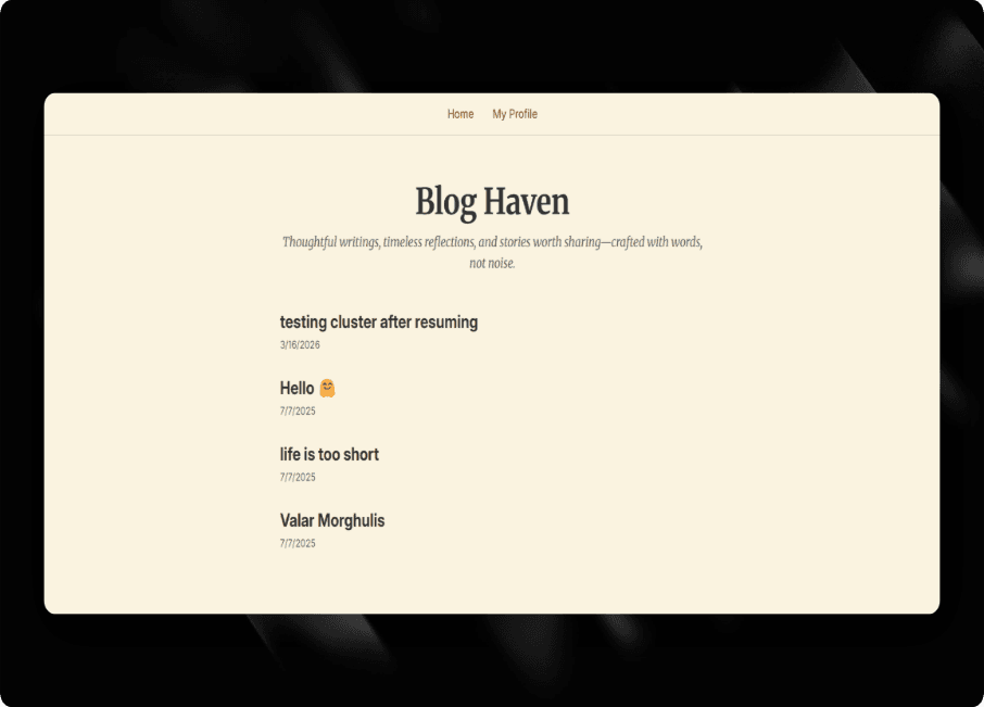 Blog Haven - Full Stack CRUD App
